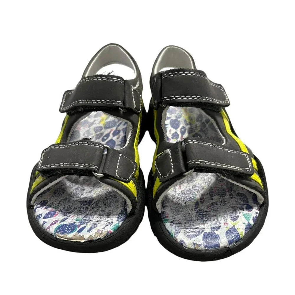 Cat & Jack Sz 11 Gray & Yellow Sandals